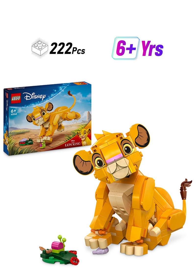 LEGO لعبة بناء دب الرماد من ديزني سيمبا ملك الحيوانات للأطفال، مجموعة لعب بُنية، فكرة هدية ممتعة للبنات والأولاد بعمر 6 سنوات فما فوق (222 قطعة) 43243  - Image 1
