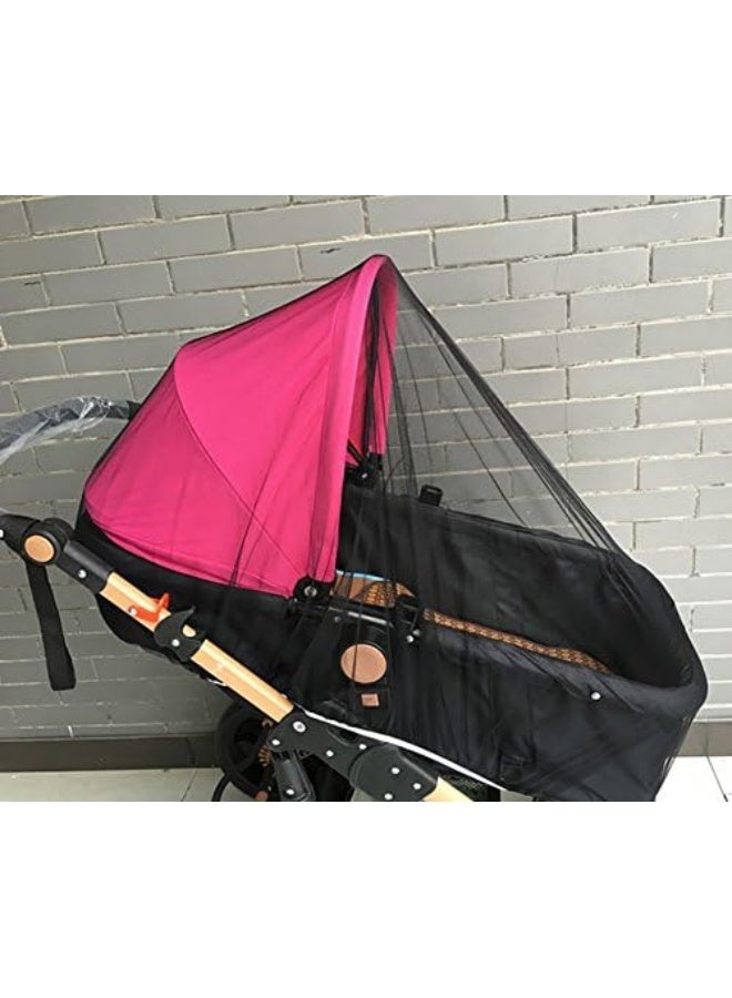 ThreeH Baby Mosquito Net for Strollers Car Seats Cradles Universal Size Insect Netting BX07, Black - Image 4
