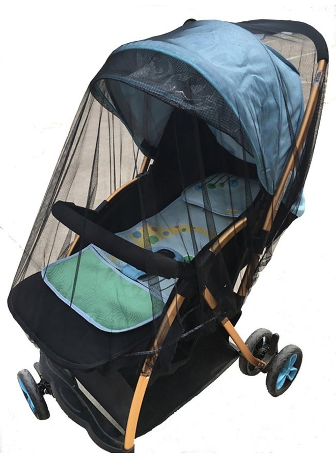 ThreeH Baby Mosquito Net for Strollers Car Seats Cradles Universal Size Insect Netting BX07, Black - Image 1