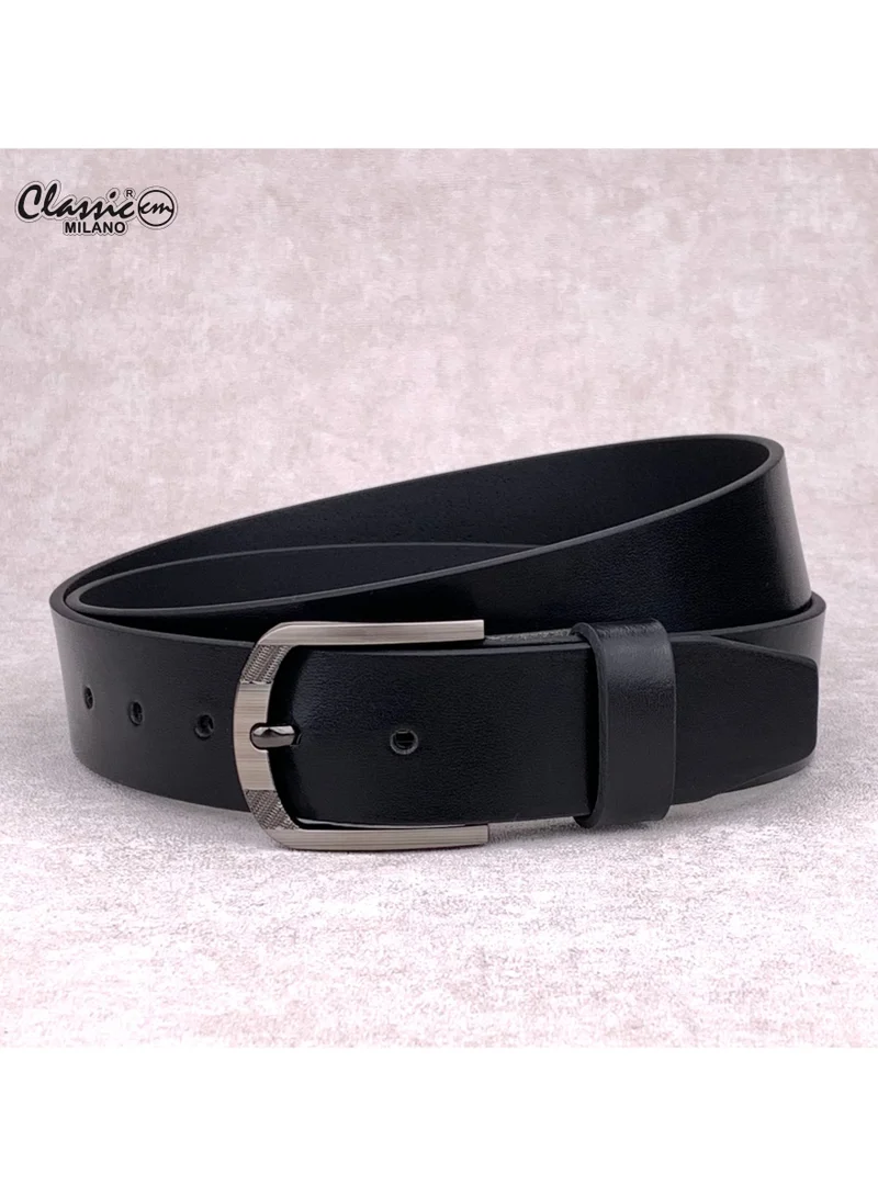 Classic Milano Classic Milano Genuine Leather Belt for Men - Semi-Casual & Formal Wear Men Belts, Casual & Formal Outfits, and Gifts - Black, Brown & Tan Men’s Belt