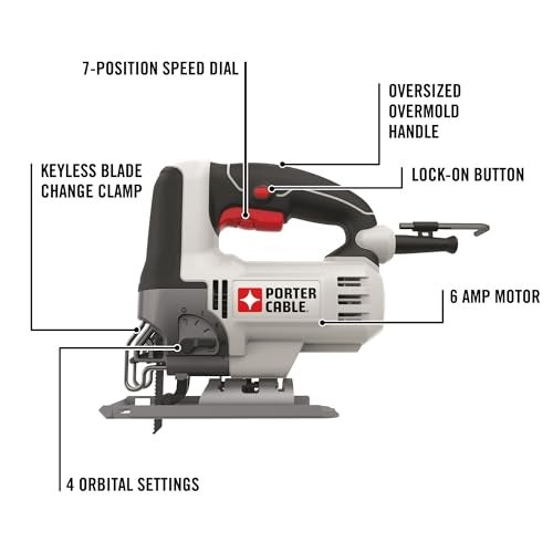 PORTER CABLE PORTER-CABLE Orbital Jig Saw, 6.0-Amp, Corded (PCE345) - Image 4