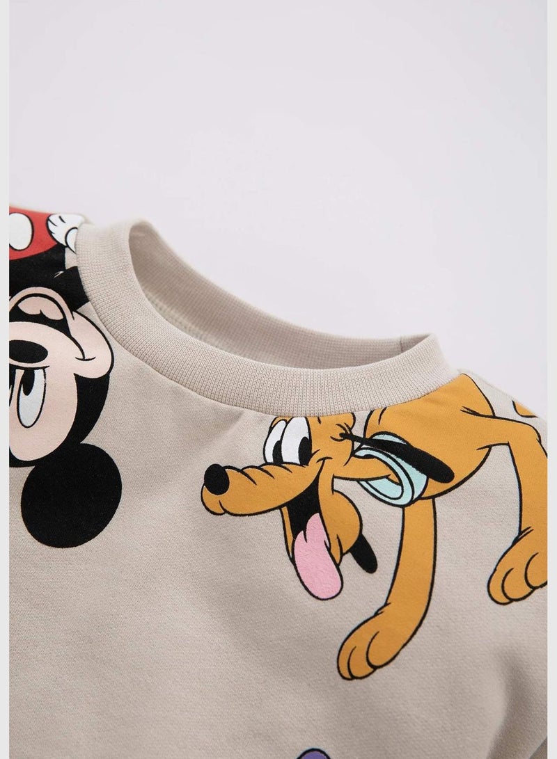 DeFacto 2 Pack BabyGirl Disney Mickey & Minnie Licenced Bike Neck Long Sleeve Knitted Set - Image 3