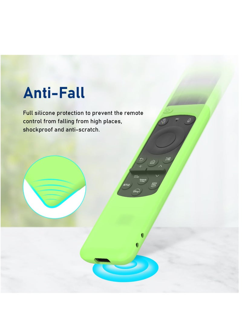 Remote Case for New BN59-01432J BN59-01432A BN59-01432 2023 Samsung Smart TV Solar Panel Remote Green Cover Protector Glow in Dark, green - Image 5