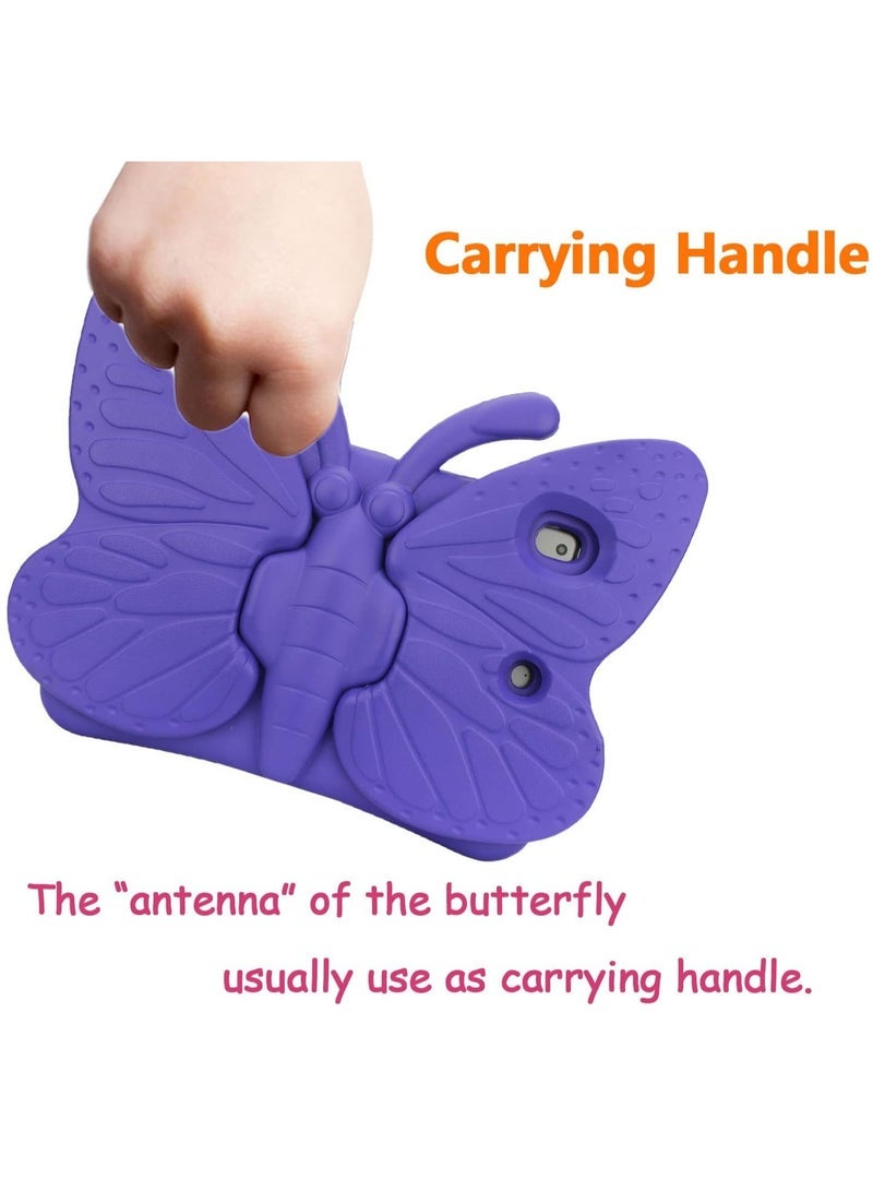 SmartGrist iPad 9th/8th/7th Generation Kids Case - Cute Butterfly Shockproof EVA Foam Super Protection Stand Cover for iPad 10.2" (2021, 2020, 2019) and iPad Air 3/Pro 10.5" - Purple - Image 5