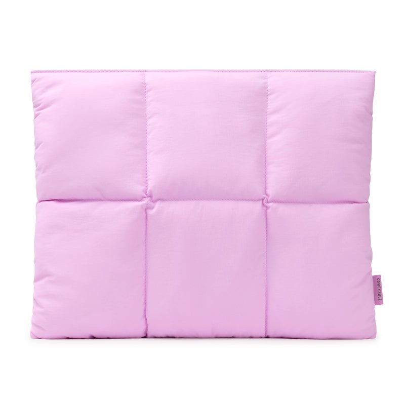 Comfyable Puffy Laptop Sleeve 13 Inch 14 Inch, Quilted Puffer Laptop Carrying Case for Women, Pillow Case Compatible with MacBook Air/Pro M5 M4 M3 M2 Pro/Max 2026, 13" MacBook Neo A18, Lavender Pink - Image 1