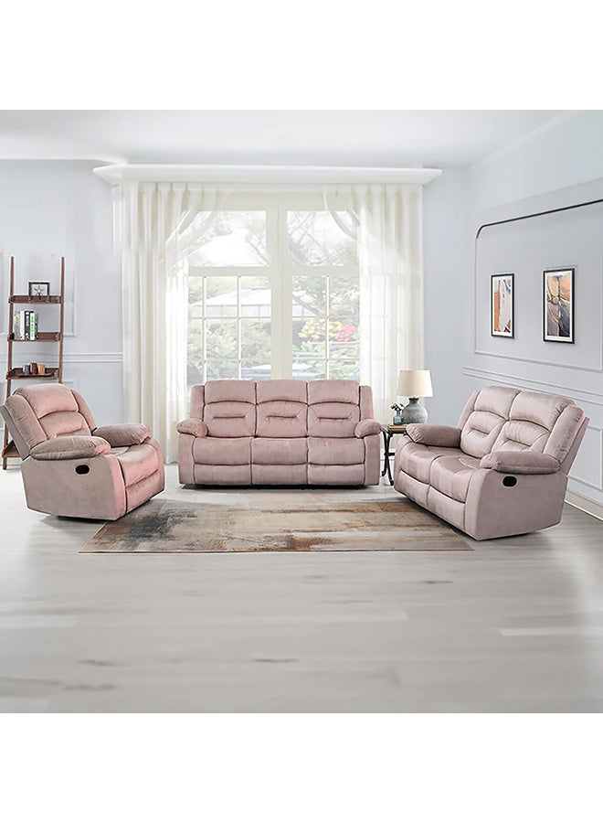 BACK COMFORT Nova Recliner Set – Comfortable Design with Fixed Motion, 1-Year Warranty, Beige Color 