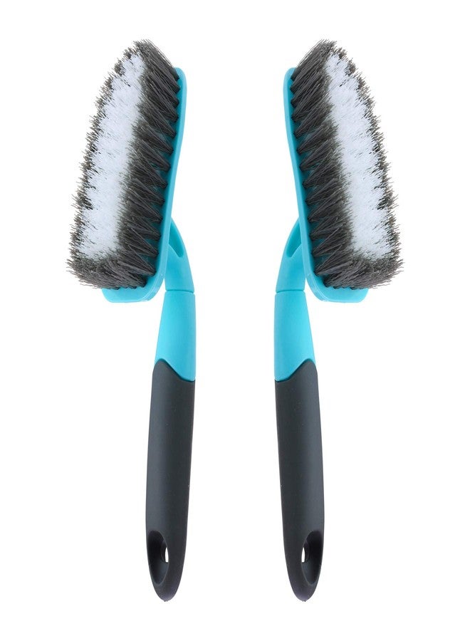 Songtaste 2-Pack Scrub Brush for Cleaning with Long Handle, Medium Firm Brush Bathroom Cleaning Supplies and Bathtub Cleaner and Shower Cleaning, Multi-Scene Use for Kitchen or Carpet - Image 1