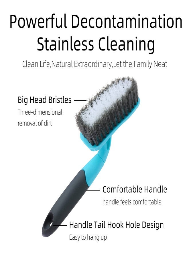 Songtaste 2-Pack Scrub Brush for Cleaning with Long Handle, Medium Firm Brush Bathroom Cleaning Supplies and Bathtub Cleaner and Shower Cleaning, Multi-Scene Use for Kitchen or Carpet - Image 3