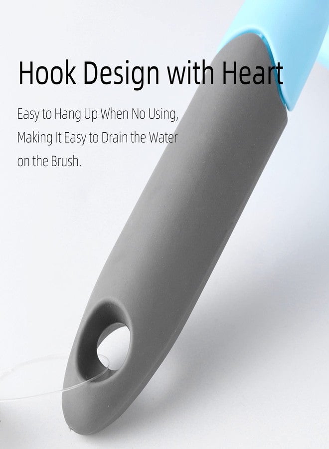 Songtaste 2-Pack Scrub Brush for Cleaning with Long Handle, Medium Firm Brush Bathroom Cleaning Supplies and Bathtub Cleaner and Shower Cleaning, Multi-Scene Use for Kitchen or Carpet - Image 5