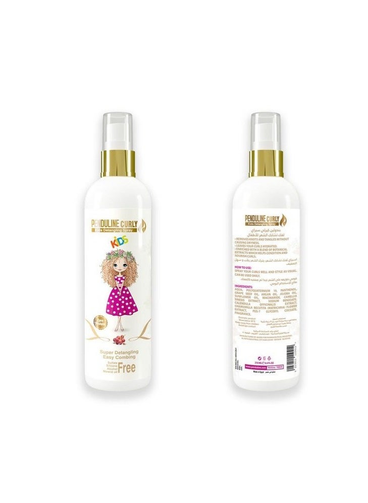 PENDULINE Kids Spray for Detangling Curly Hair and Easy Styling – 250 ml - Image 2