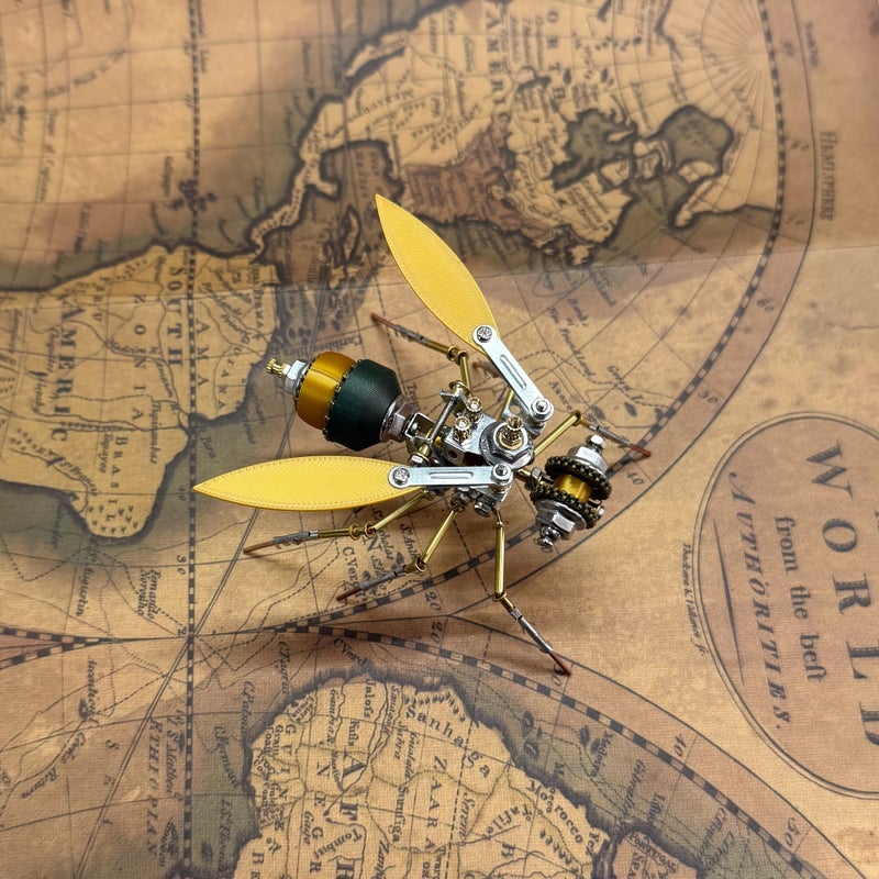 3D Metal Steampunk Bee Model Kit Creative DIY Mechanical Assembly Gift Desktop Ornament - Image 5