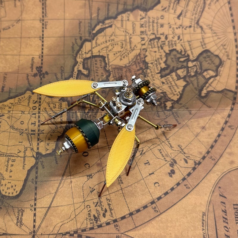 3D Metal Steampunk Bee Model Kit Creative DIY Mechanical Assembly Gift Desktop Ornament - Image 4