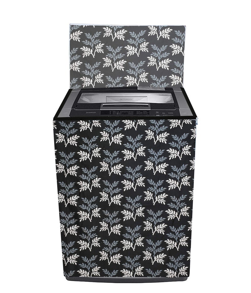 Yellow Weaves Top Loading fully Automatic Washing Machine Cover, Dimensions 58.5*58.5*86 CM (Black Grey) - Image 1