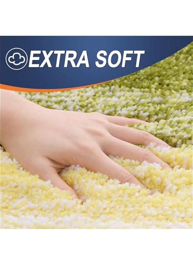 Arabest - Soft Olive Green Bathroom Rug: 30x20 Microfiber Bath Mat with Rubber Backing, Quick-Dry, Machine Washable for Shower, Tub, Home Decor. - Image 1