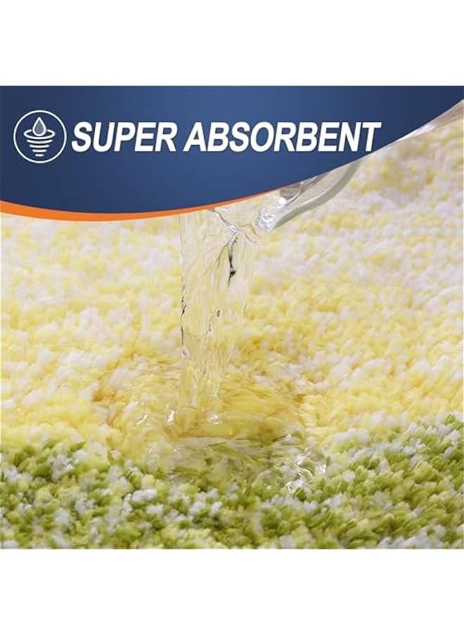 Arabest - Soft Olive Green Bathroom Rug: 30x20 Microfiber Bath Mat with Rubber Backing, Quick-Dry, Machine Washable for Shower, Tub, Home Decor. - Image 1
