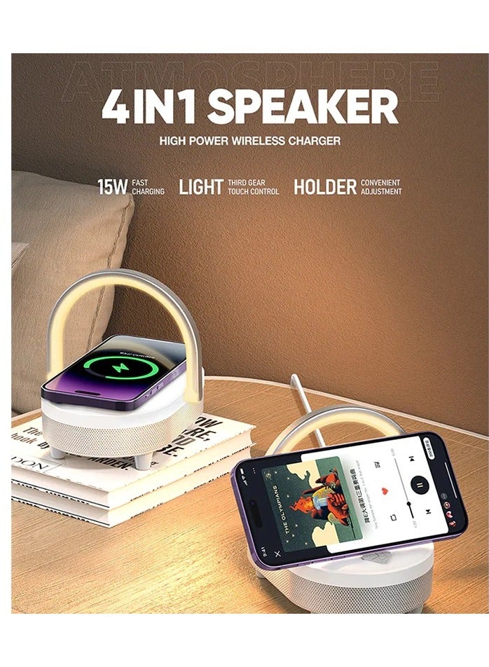 Recci Wireless charger LED lighting speaker and phone holder 4 in 1 - Image 3