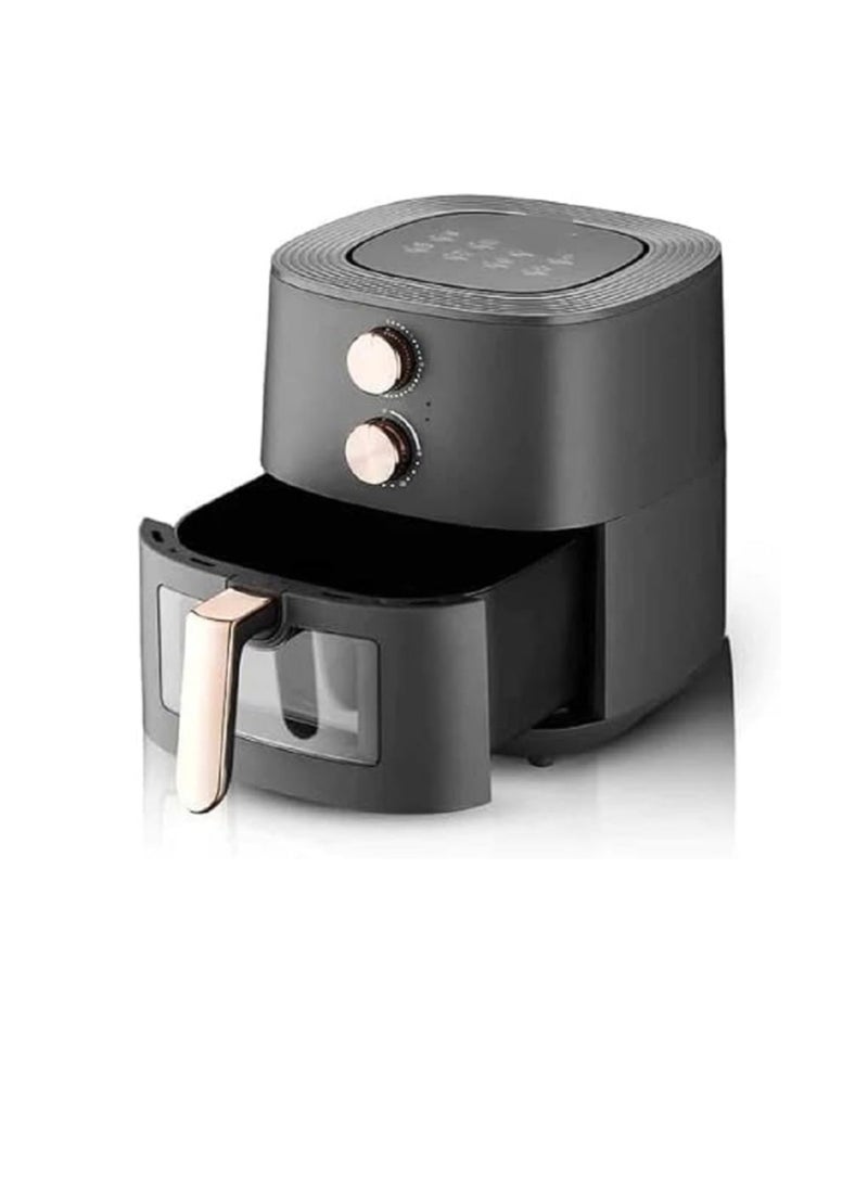 JAMAKY Italy - 7L Oil-Free Air Fryer 1800W with Italian technology - Visible Window Design Timer: 0-60 minutes Power Indicator Temperature Control Overheat Protection Non-slip Feet Non-stick Basket for Easy Removal and Quick Cleaning - Image 1