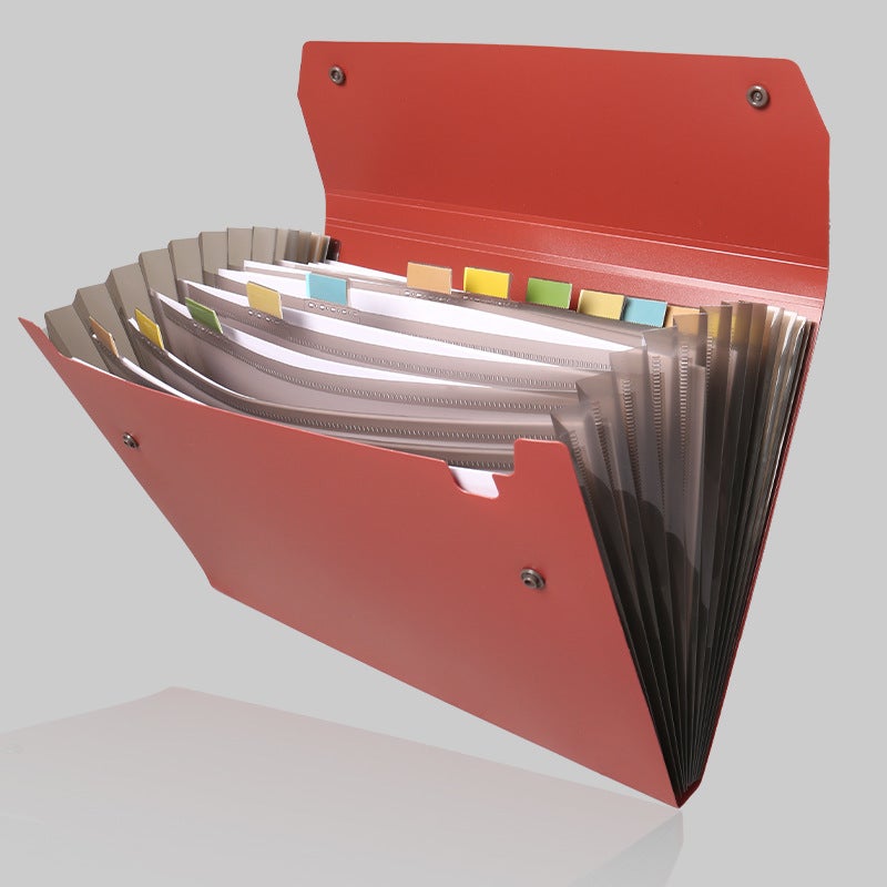 Double Buckle 13-Pocket Expanding File, A4, Waterproof, Large Capacity - Image 4
