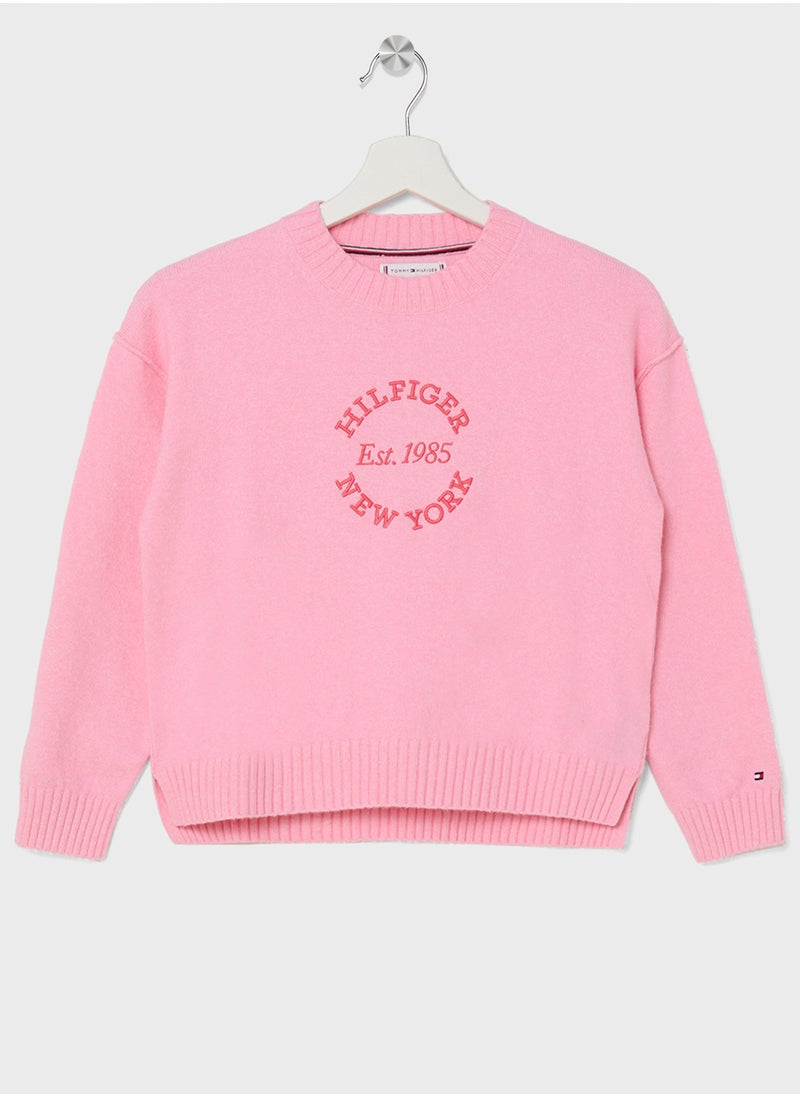 TOMMY HILFIGER Youth New York Detail Logo Sweater  - Image 1
