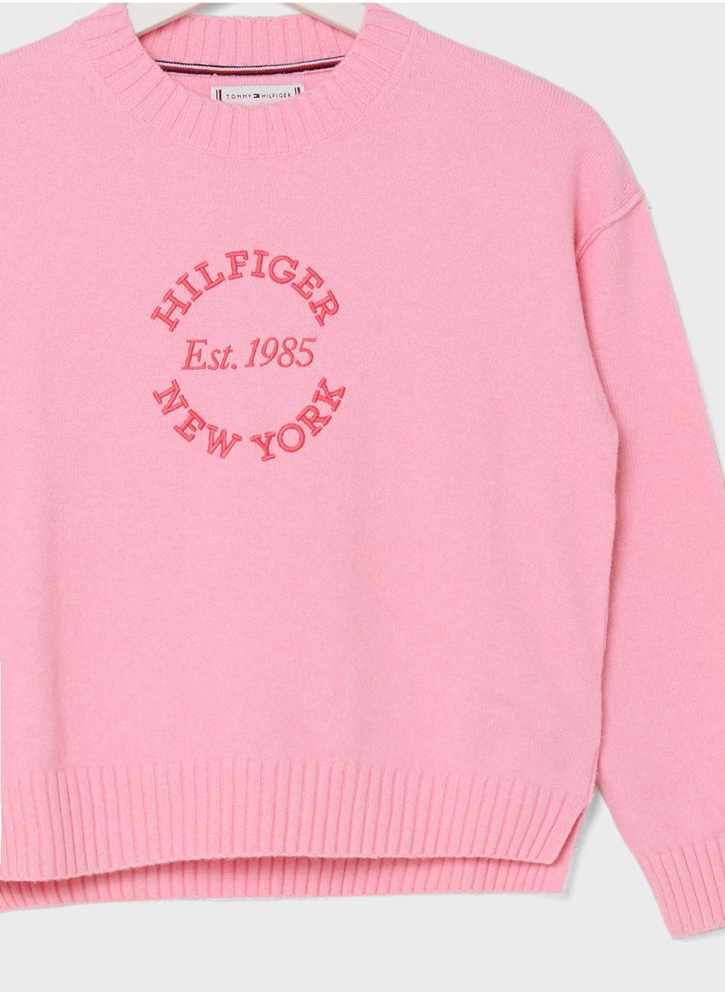 TOMMY HILFIGER Youth New York Detail Logo Sweater  - Image 3