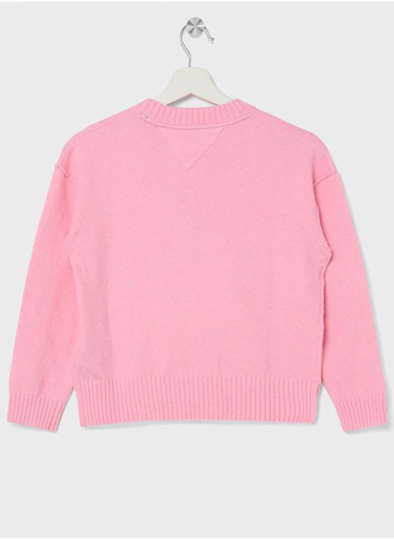 TOMMY HILFIGER Youth New York Detail Logo Sweater  - Image 2