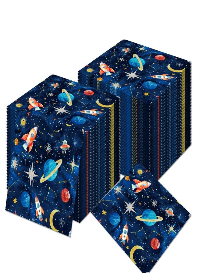 BHNACIER 40Pcs Outer Space Party Napkins Solar System Galaxy Paper Napkins Planet Theme Party Napkins Astronaut Dinner Paper Napkin Rocket Ship Disposable Partys Napkin Solar System Napkin Party Decorations - Image 2