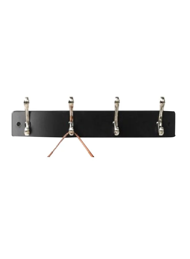 HoneyBee Grace Heavy Duty Durable Coat Hook Rack Black 174.4H/NICKEL-BLK