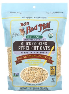 Bob's Red Mill Organic Quick Cooking Steel Cut Oats Whole Grain 1 lb 6 oz (624 g) 