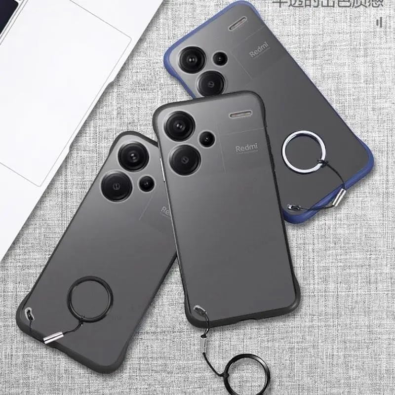 REALCASE Redmi Note 13 Pro Plus 5G Back Cover Case | Stylish Frameless Matte Hard Skin | Soft TPU Shock Proof Bumper Back Cover Case for Redmi Note 13 Pro Plus 5G (Black) - Image 5
