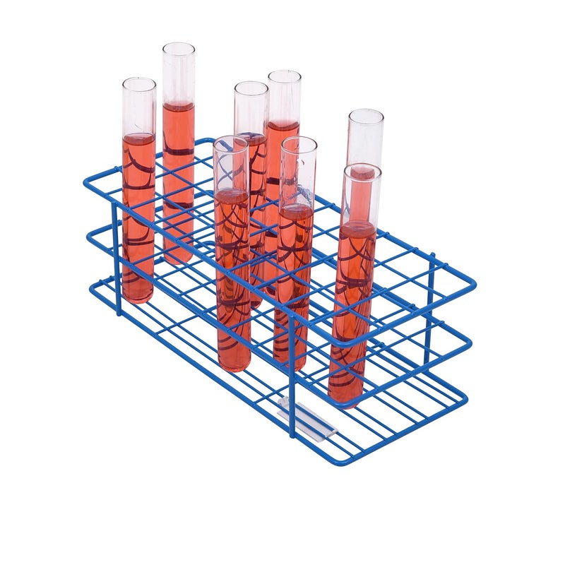 SP Scienceware SP Bel-Art Poxygrid Test Tube Rack; For 16-20mm Tubes, 40 Places, Blue (F18762-0001) - Image 2