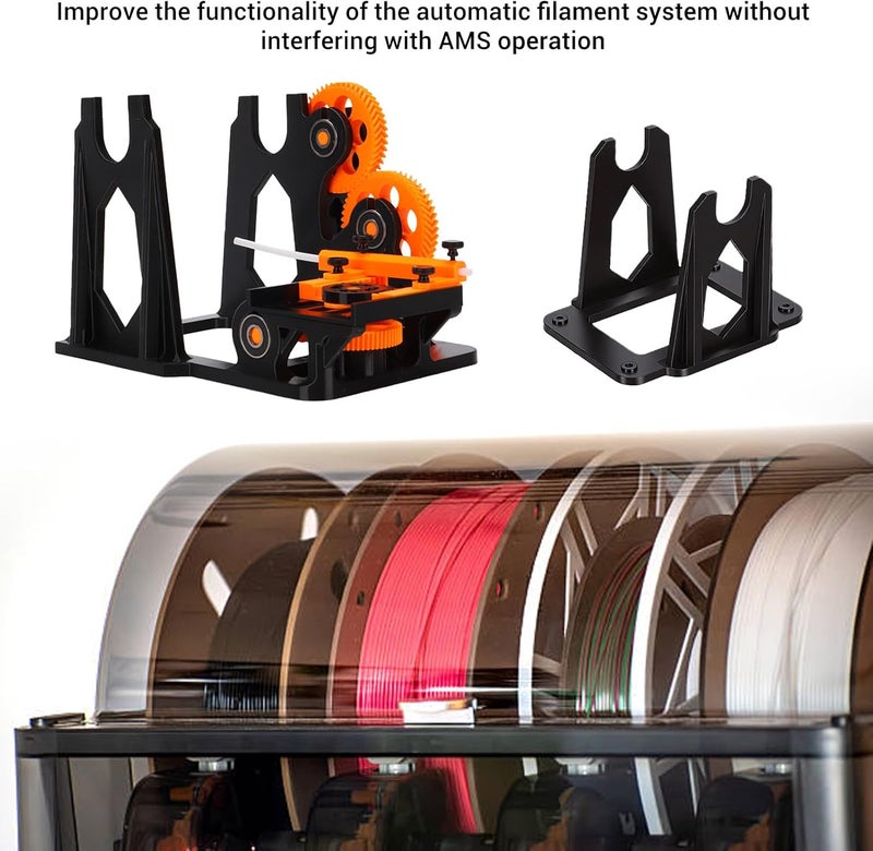 Hand Cranked 3D Printer Filament Respooler, 3D Printer Spool Rewinder for Optimizing AMS Workflow and Simplifying Spool Management, Easy Installation - Image 3
