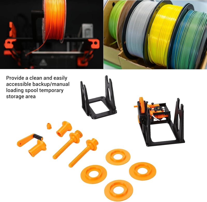 Hand Cranked 3D Printer Filament Respooler, 3D Printer Spool Rewinder for Optimizing AMS Workflow and Simplifying Spool Management, Easy Installation - Image 2