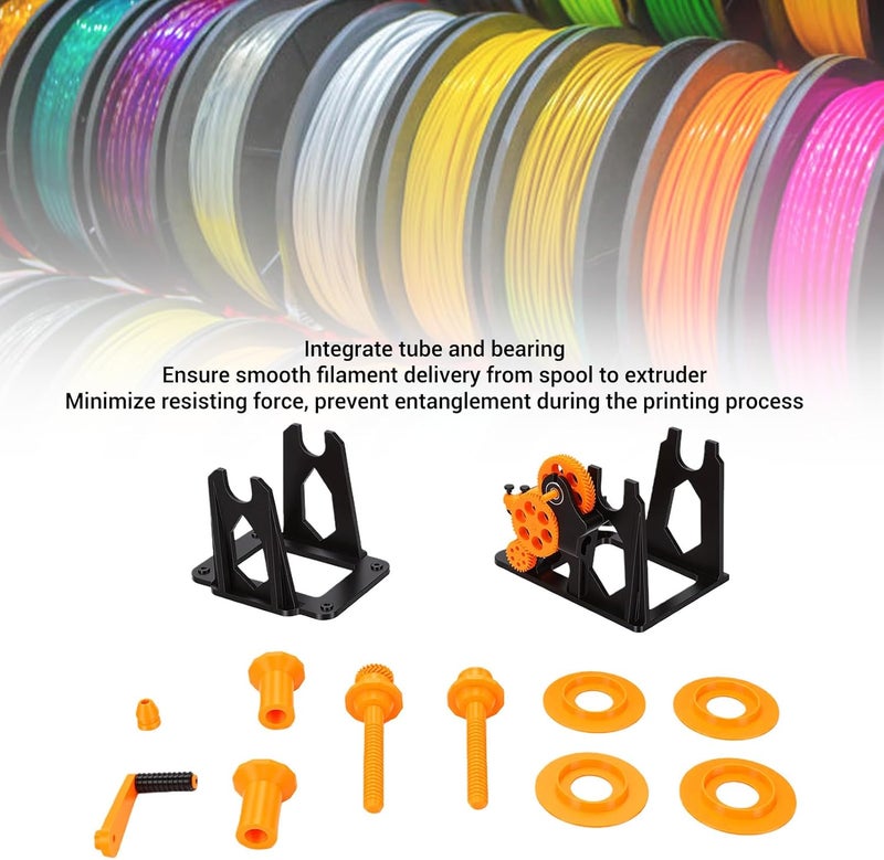 Hand Cranked 3D Printer Filament Respooler, 3D Printer Spool Rewinder for Optimizing AMS Workflow and Simplifying Spool Management, Easy Installation - Image 5