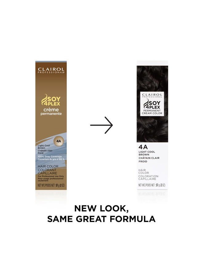 CLAIROL PROFESSIONAL Crème Permanente, 4A Light Cool Brown, 2 oz. - Packaging May Vary - Image 2