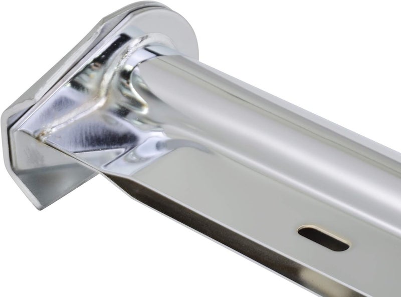 TBOZZ Chrome Straight Spring Loaded Mud Flap Hanger - Round Tube Style, 1-1/8" Bolt Spacing, 30" Length - Image 2