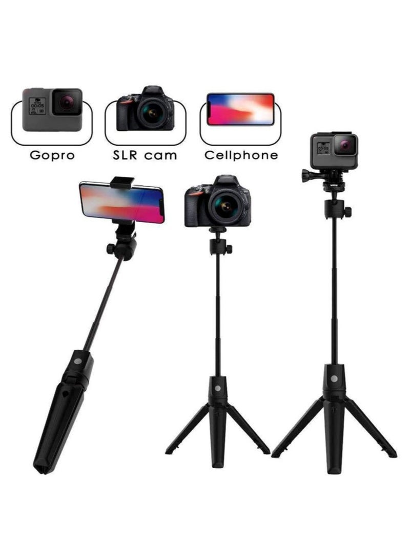 Selfie Stick Bluetooth Selfie Stick Tripod Selfie Stick Wireless Remote Shutter with Expandable Portable Monopod for Photography (Color: Black, Size: One Size) - Image 4