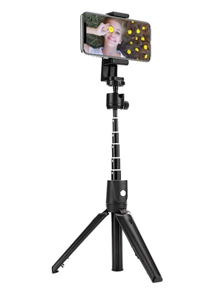 Selfie Stick Bluetooth Selfie Stick Tripod Selfie Stick Wireless Remote Shutter with Expandable Portable Monopod for Photography (Color: Black, Size: One Size) - Image 2