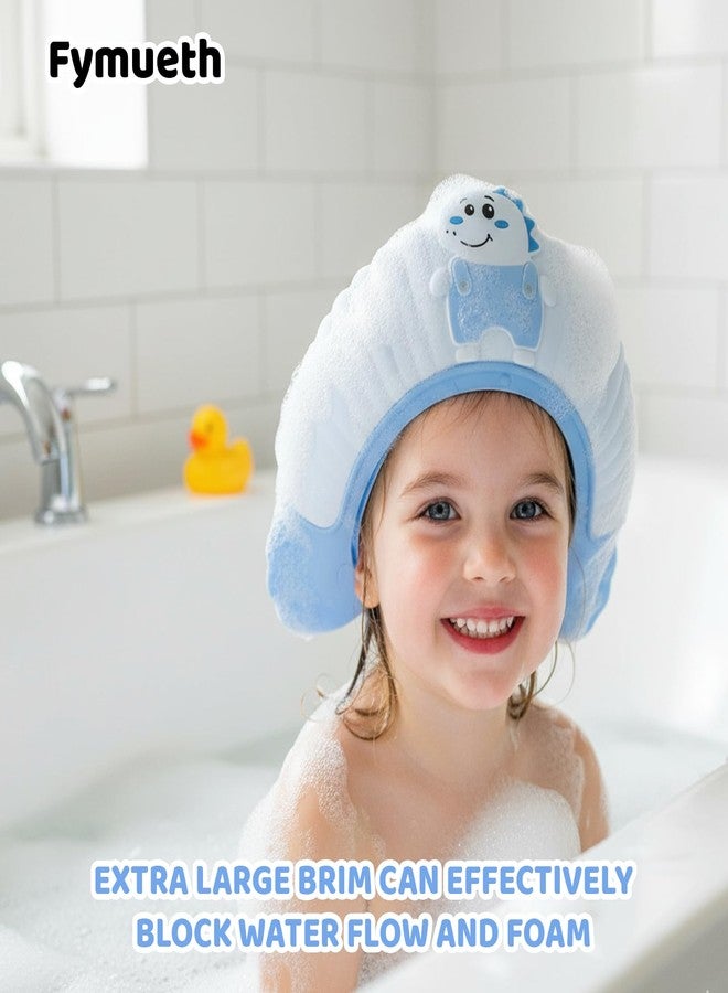 NCXFTP Baby Hair Washing Shield, Bath Visor for Toddlers and Baby Shower Cap, Toddler Hair Washing Shield with Blue Dinosaur Straps, Isolate Foam and Running Water Makes The Baby Bath More Fun - Image 4