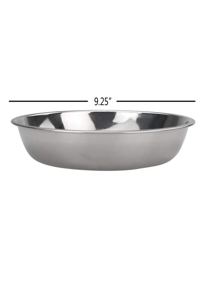 Callyne 4-Pack Stainless Steel Metal Camping Plates, Kitchen Dinner Plates - Image 2