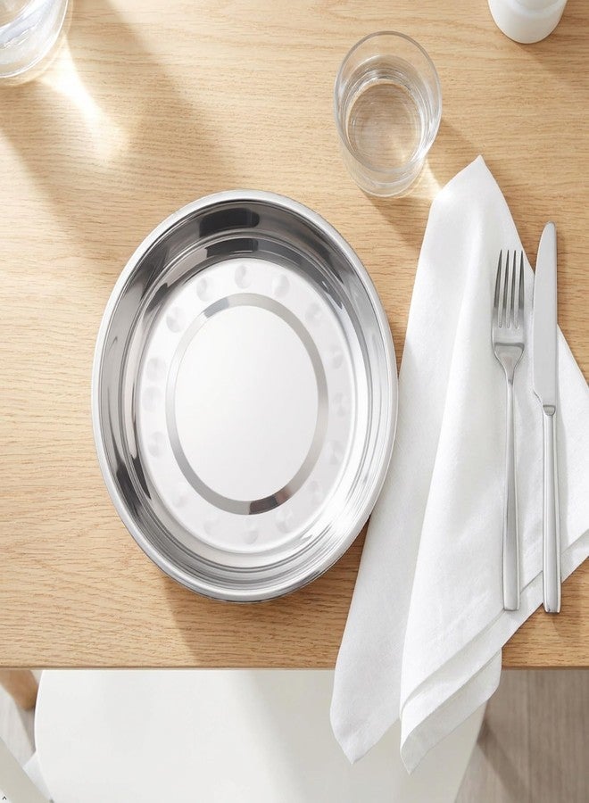 Callyne 4-Pack Stainless Steel Metal Camping Plates, Kitchen Dinner Plates - Image 5