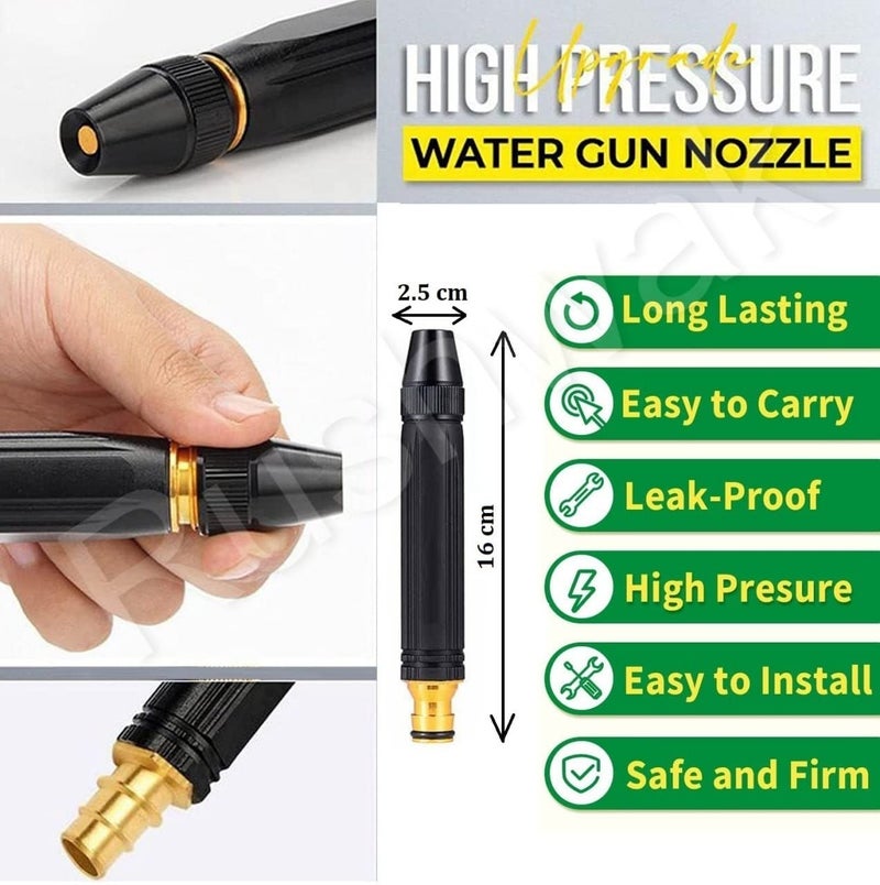 Rushwak Water Spray Gun for Car Wash Bike Washing Gun for 1/2" Hose Pipe High Pressure Water Gun Nozzle Adjustable Car Washer Gun Brass Jet Water Spray Nozzle for Garden & Window, 10 x 2 Cm - Image 3