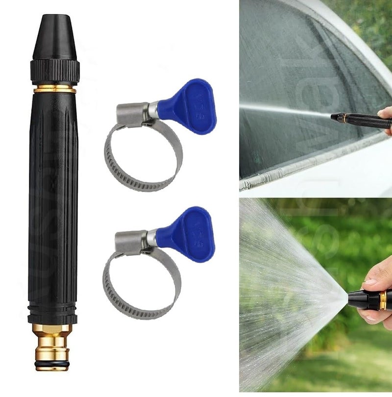 Rushwak Water Spray Gun for Car Wash Bike Washing Gun for 1/2" Hose Pipe High Pressure Water Gun Nozzle Adjustable Car Washer Gun Brass Jet Water Spray Nozzle for Garden & Window, 10 x 2 Cm - Image 1