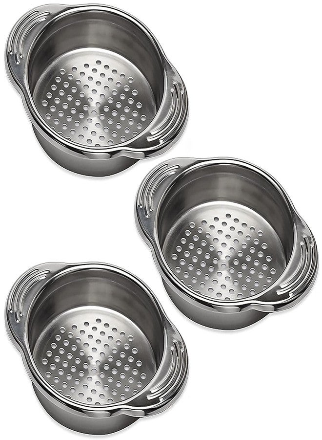 Dadamong 3-Pack Tuna Can Strainer, Stainless Steel Sieve Tuna Strainer Press Can Oil Squeezer Canning Colander for Regular-Size and Wide-Necked Tunas, Dishwasher Safe 4.53 x 3.23 x 1 inch - Image 1