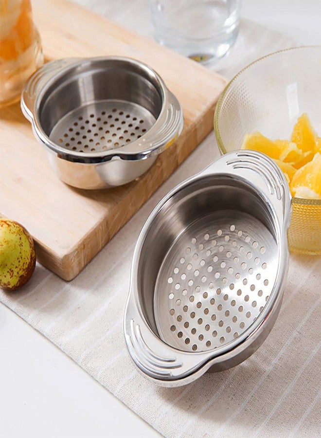 Dadamong 3-Pack Tuna Can Strainer, Stainless Steel Sieve Tuna Strainer Press Can Oil Squeezer Canning Colander for Regular-Size and Wide-Necked Tunas, Dishwasher Safe 4.53 x 3.23 x 1 inch - Image 4