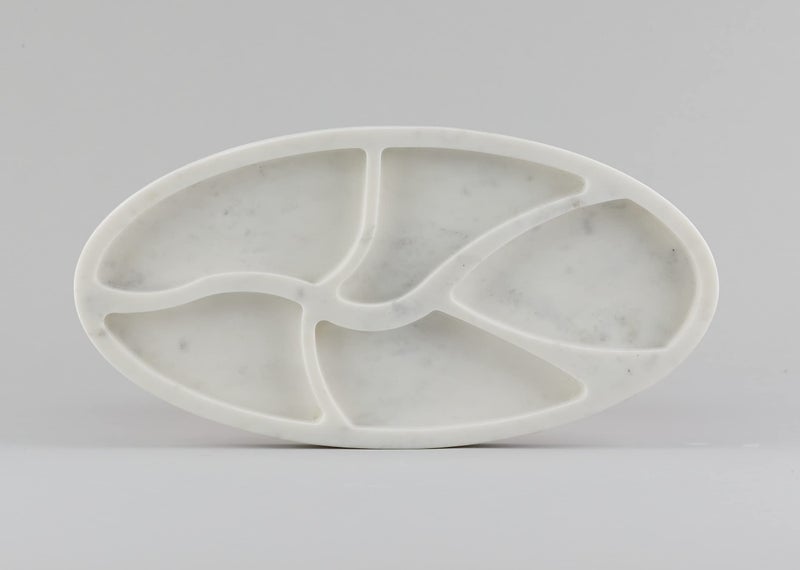 Stone Essential White Marble Serving Tray/Decoration Platter/Nut Organiser for Serving Dry Fruits, Cookies, Sweets and Snacks - Image 3