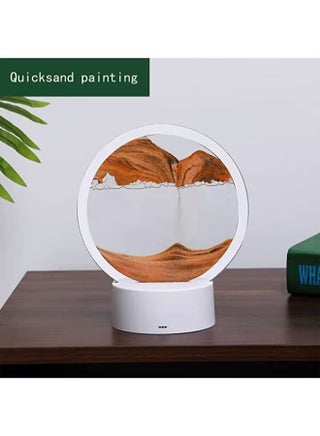 LED Flowing Sand Painting Table Lamp, 3D Moving Sand Art Painting, Round Glass Hourglass, Night Light, Bedside Lamp, Home Décor - pzsku/Z19A3AC54A6B7AE15E901Z/45/1746667688/8fc081cd-9a83-43e4-84a4-67e776037466