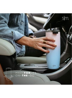 Simple Modern Simple Modern Travel Coffee Mug Tumbler with Flip Lid | Reusable Insulated Stainless Steel Cold Brew Iced Coffee Cup Thermos | Gifts for Women Men Him Her | Voyager Collection | 20oz | Sea Glass Sage  - Image 3