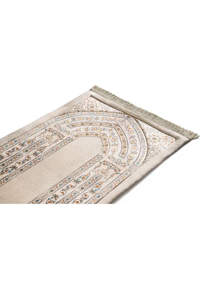 Premium Prayer Rug with Elegant Islamic Mihrab Design - High Quality & Embossed Pattern 64x120 cm - Image 2