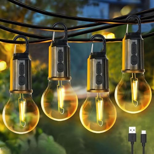 DesiDiya® Rechargeable Camping Lights Waterproof LED Bulb Tent Lights with USB Cable 3 Modes Hanging Camping Lantern, Hanging Lamp for Hiking, Emergency, Camping, Household, Car Repairing (Pack of 6) - Image 2