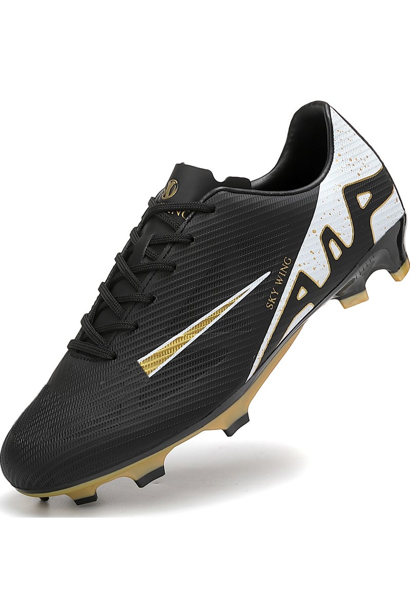 SKY WING Football Cleats Men And Women And Kid,Indoor Outdoor Low Top Soccer Shoes For Boy And Girl Lightweight Shock Resistant Training Boots Professional Turf Shoes Sport Athletic Ground Football Boots  - Image 1